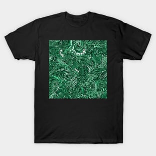 Emerald Green Paisley Pattern T-Shirt